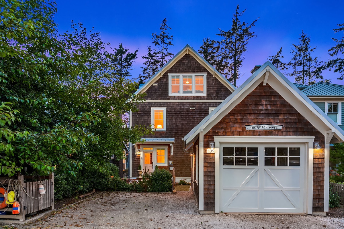 The Beach House at night