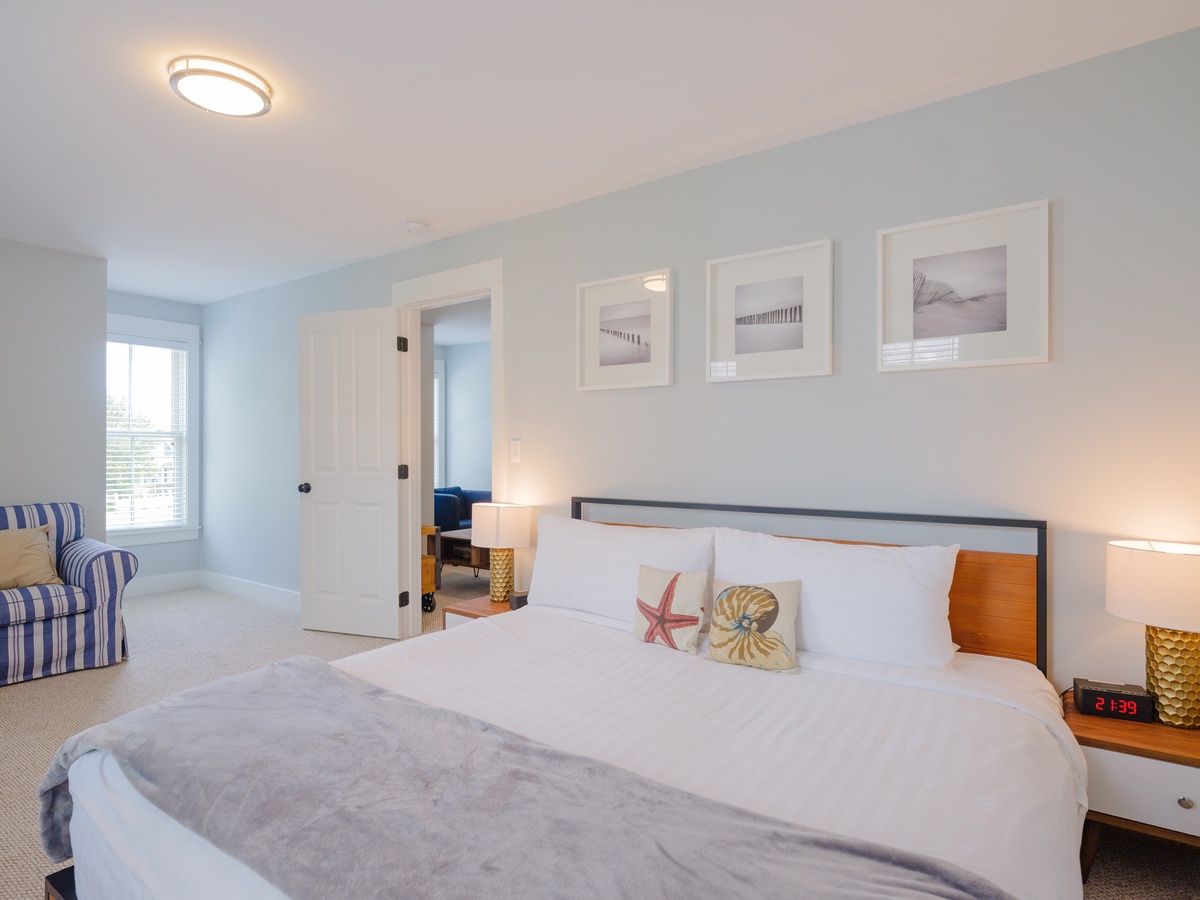 Cozy primary bedroom designed for ultimate relaxation