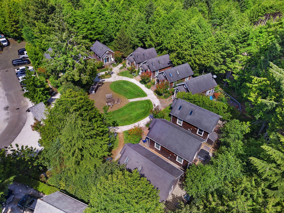 Aerial view of Beach Camp