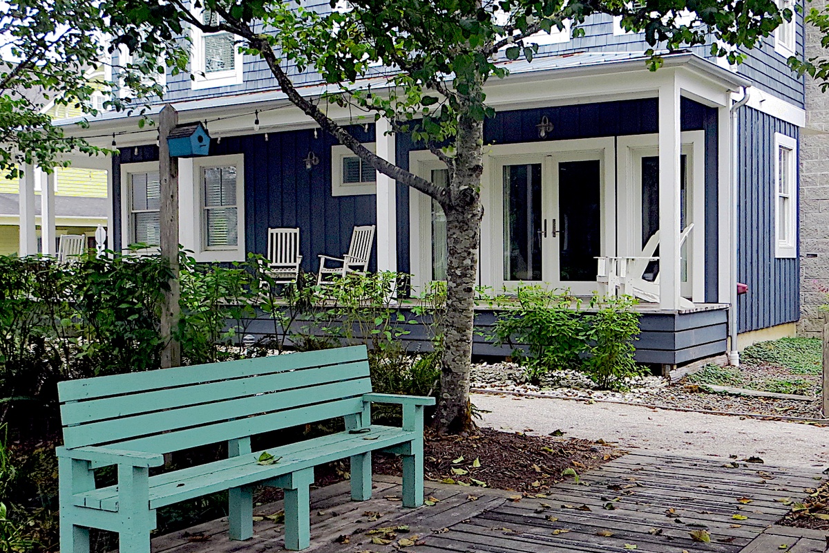 Enjoy Garden Promenade views from the porch