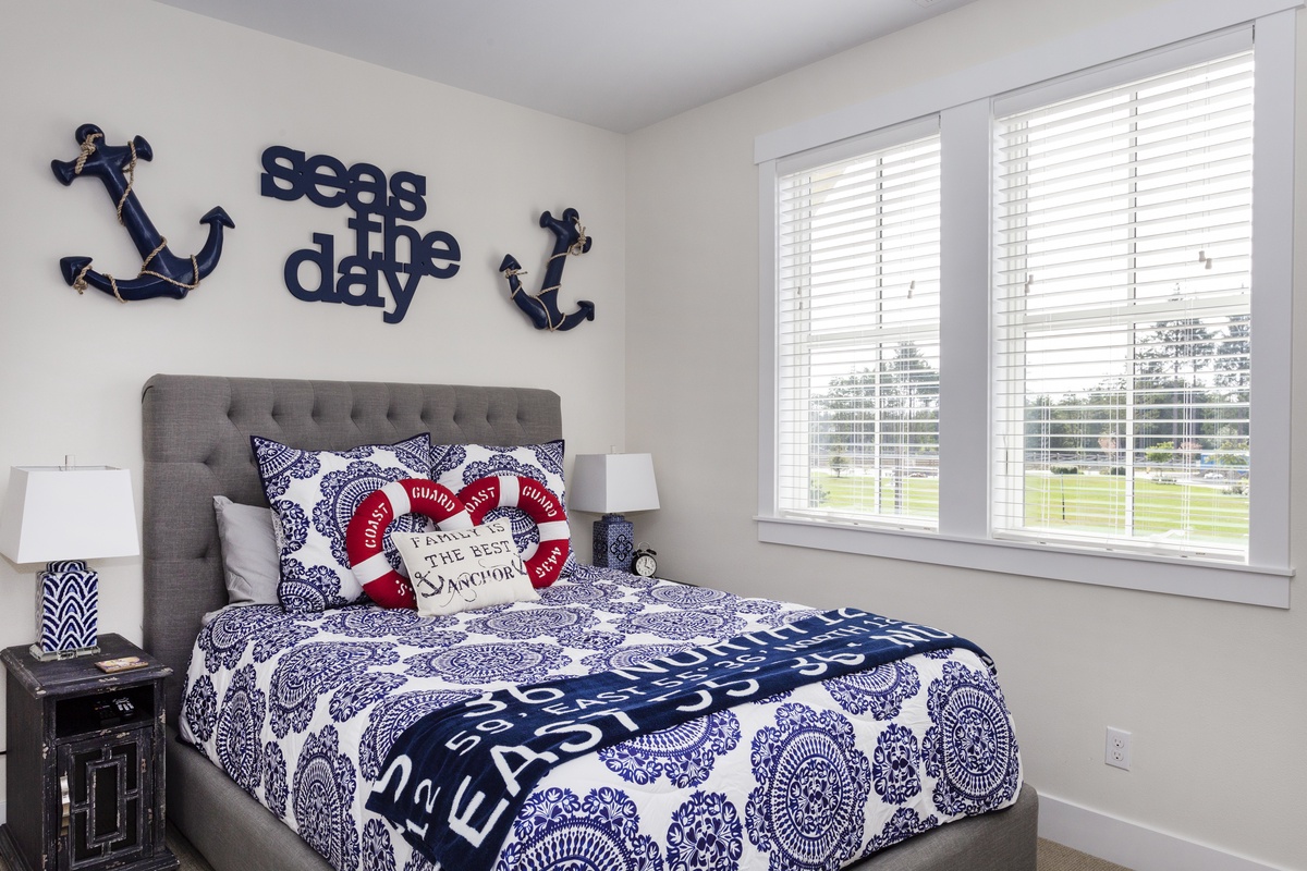 Top level Navy bedroom