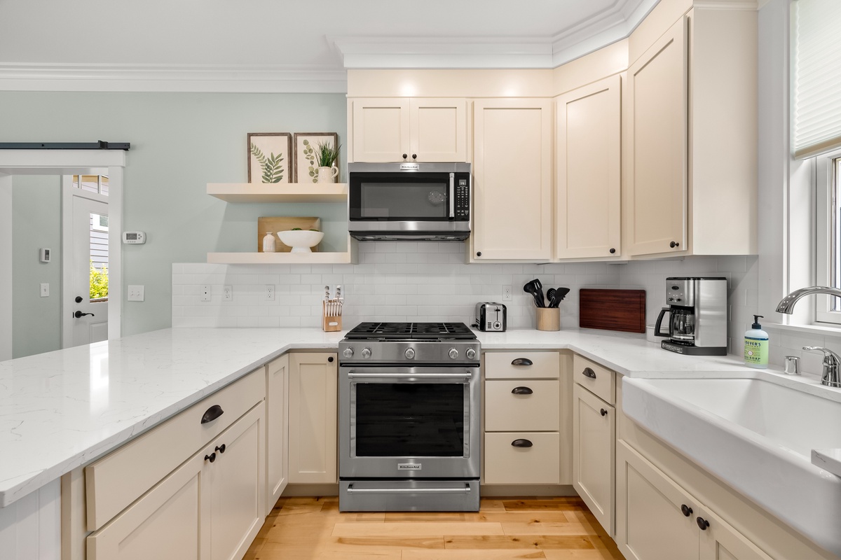 Cook and gather in the beautiful kitchen