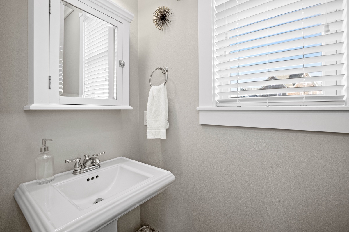 Half bathroom on the main floor