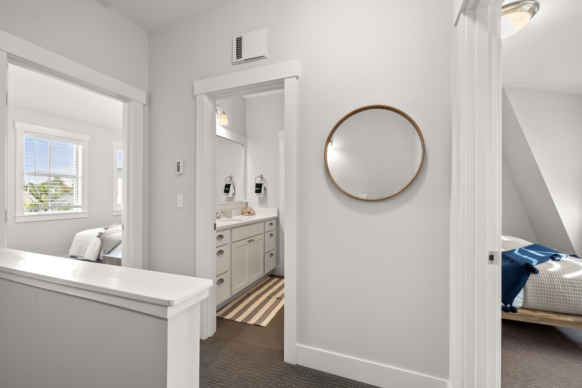 Spa-like full bathroom on the top floor