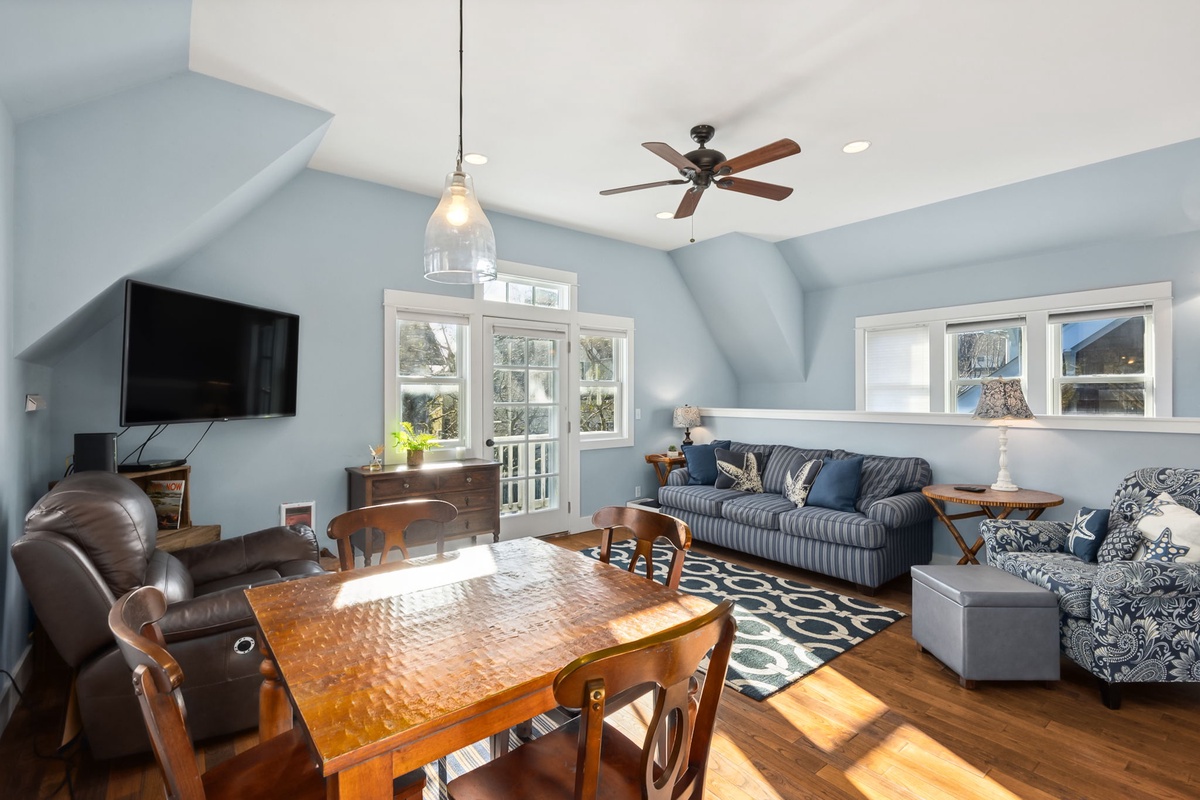 Living and Dining Area with Balcony