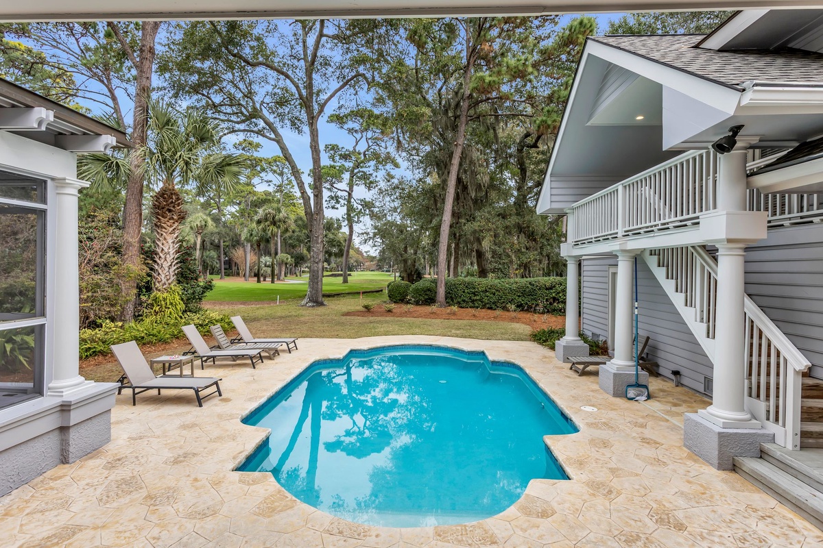 Private Pool with Golf View.