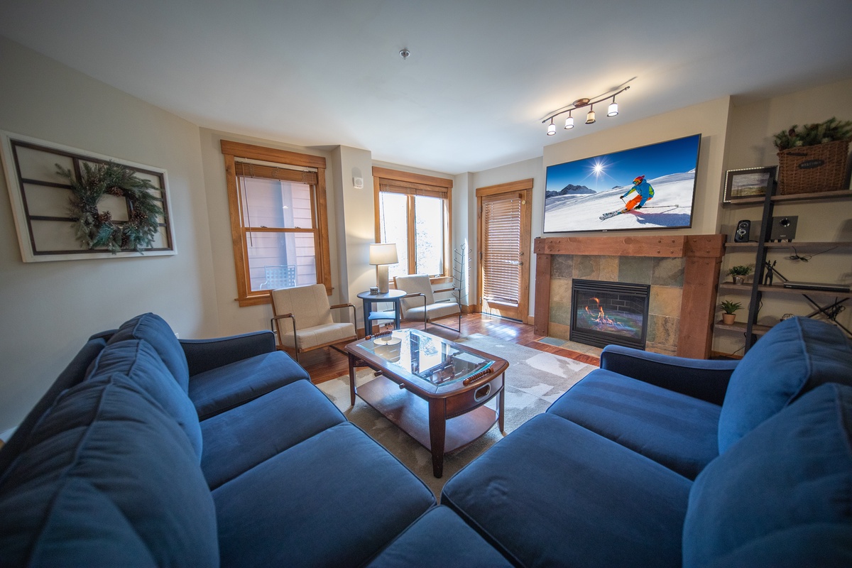 Plenty of comfy seating in this living room!