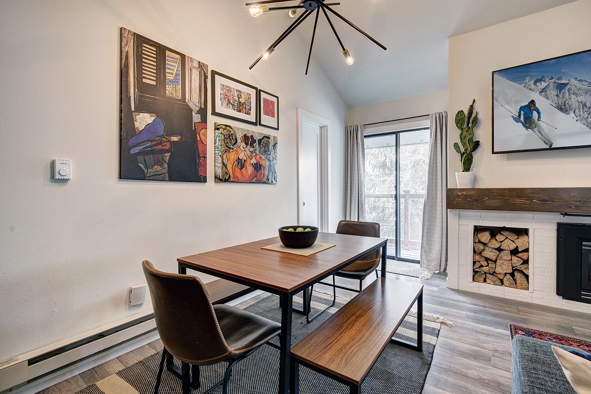 Modern furnishings and light fixtures