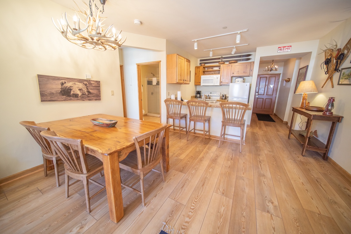 Spacious condo with wood flooring