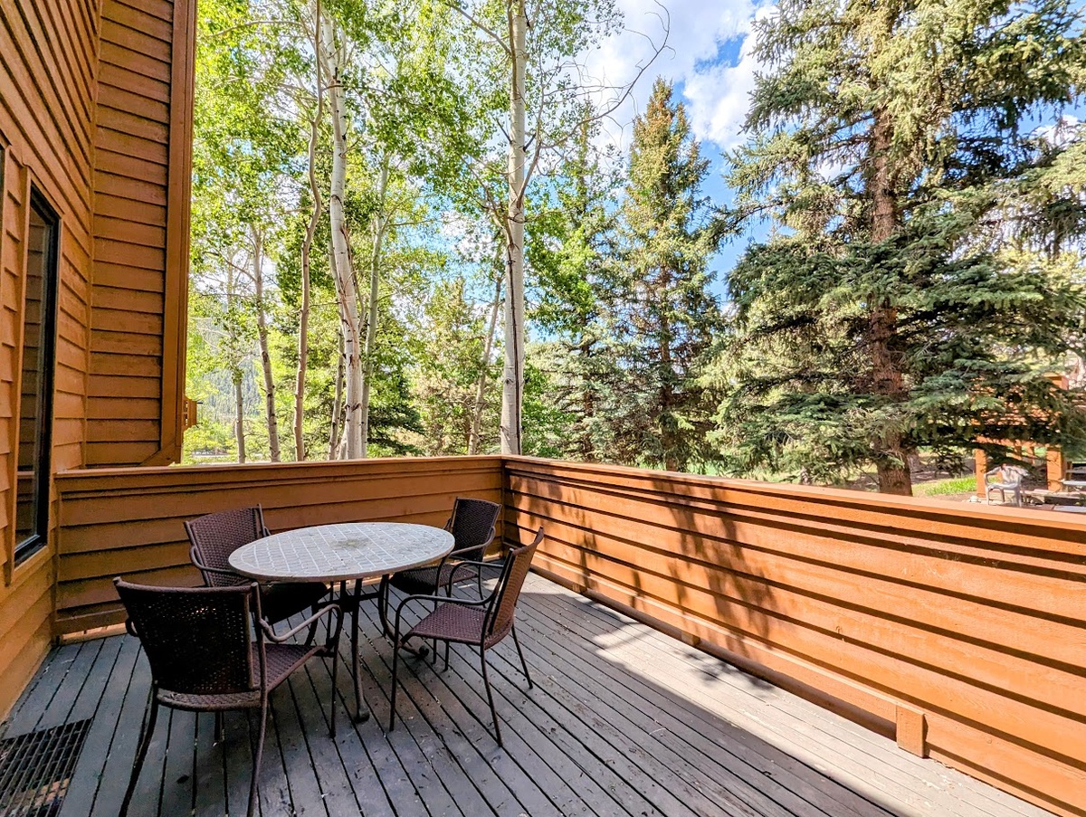 Private deck with wooded views #summer