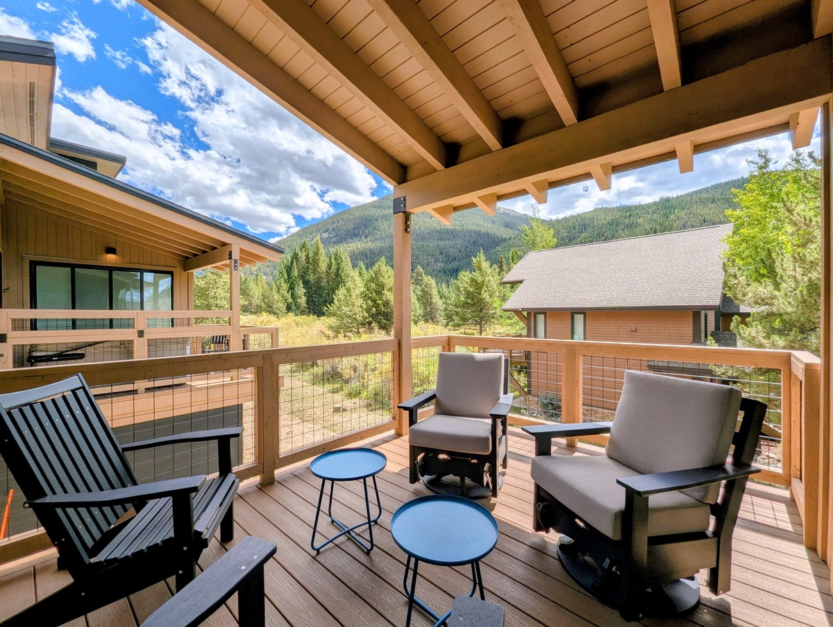 Large balcony with beautiful views