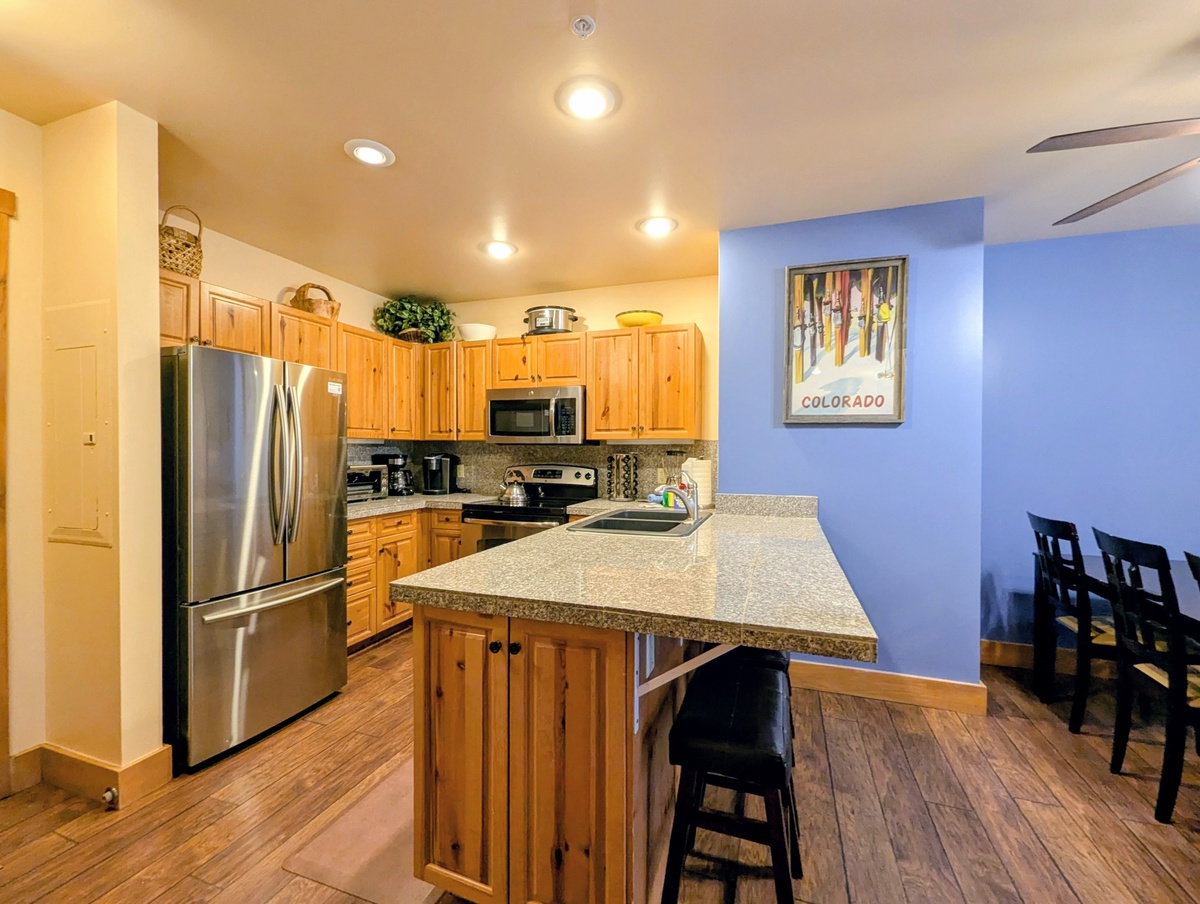 Kitchen with stainless appliances