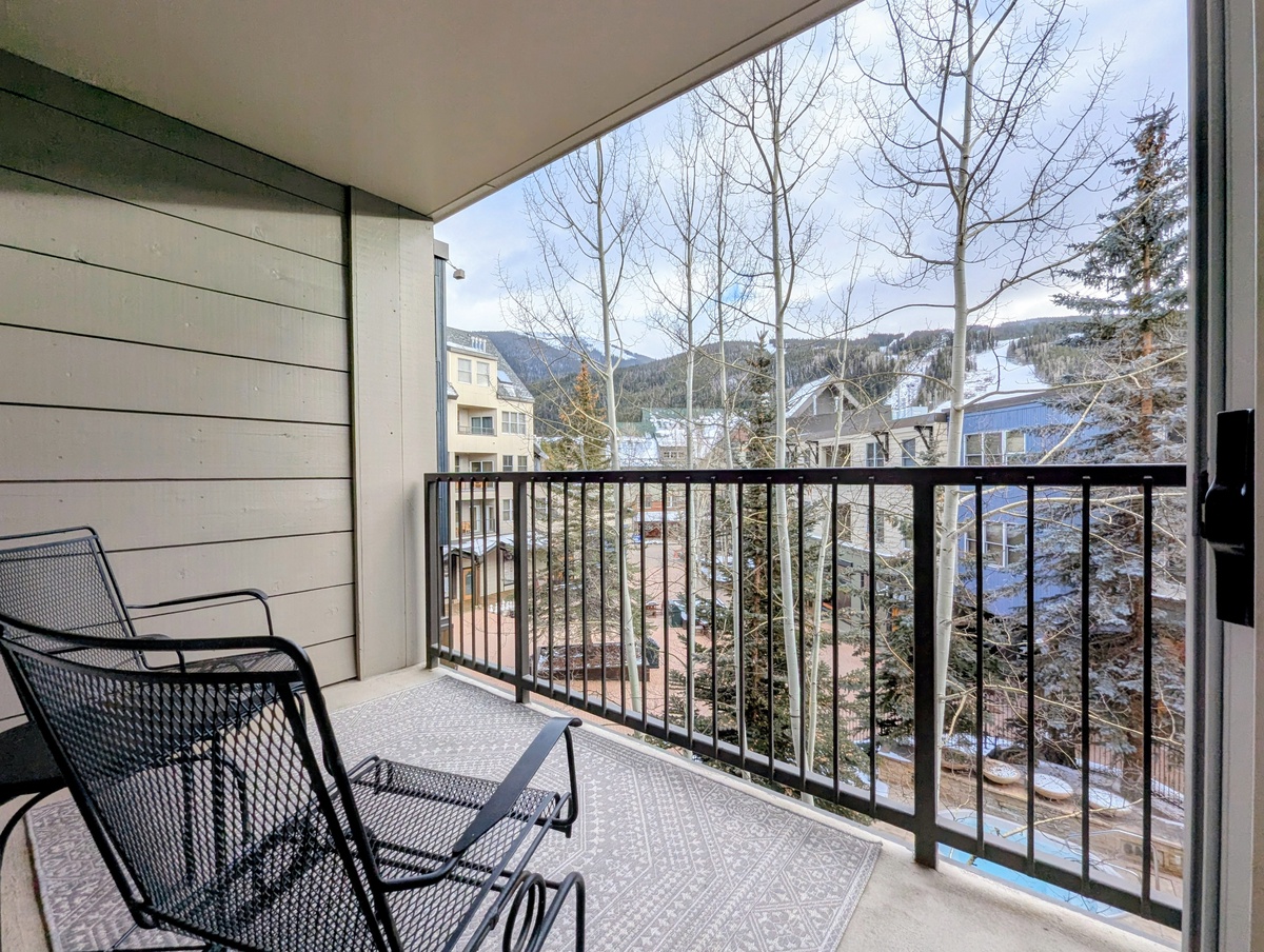 Private balcony for enjoying the mountain air