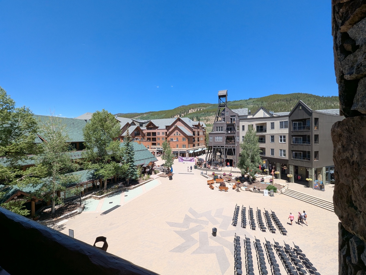 This penthouse has the BEST view of River Run Village, perfect for festivals and people watching