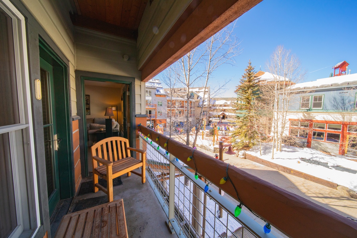 Private balcony in River Run