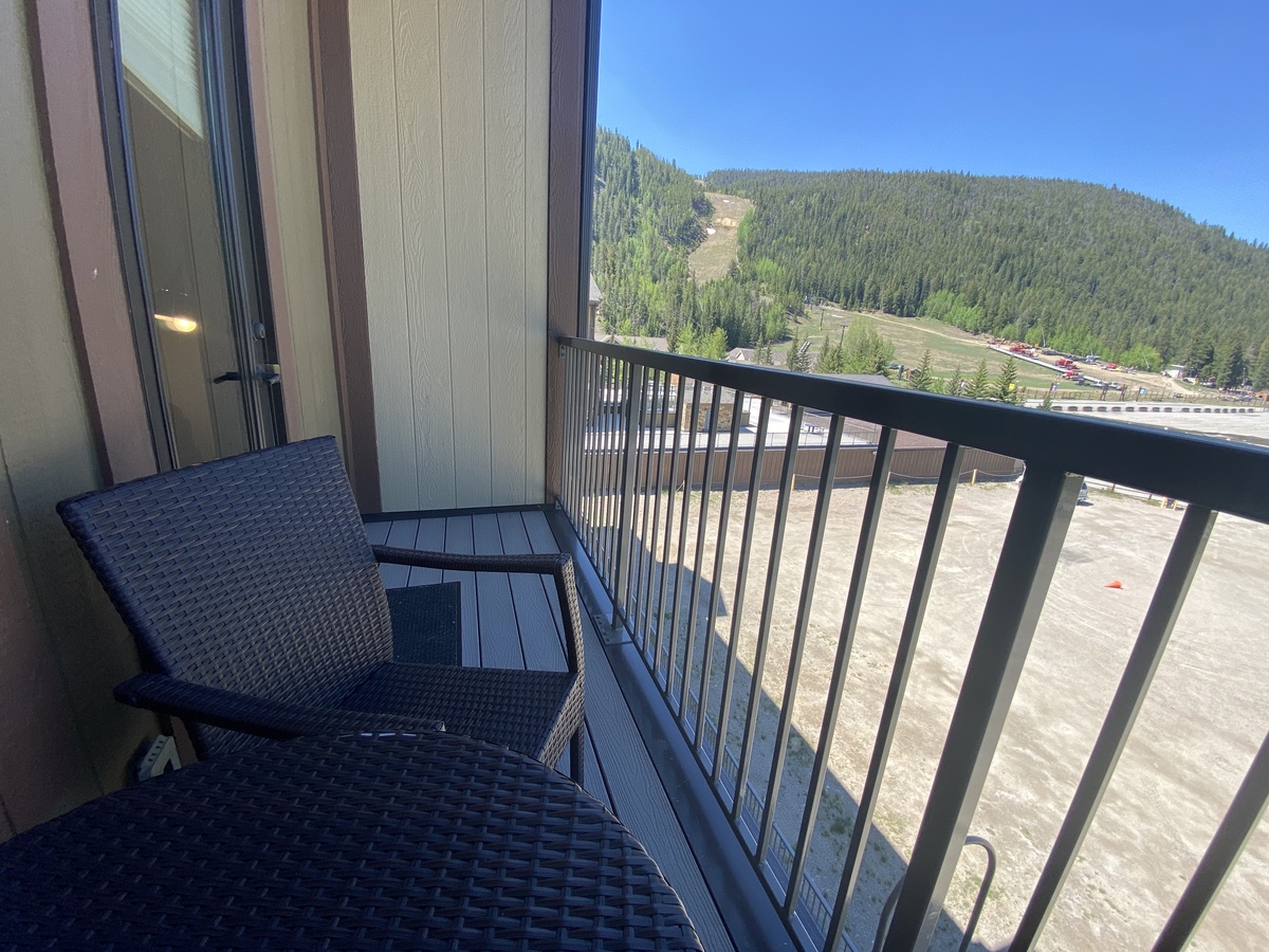 Views of Keystone Mountain from the private balcony #summer