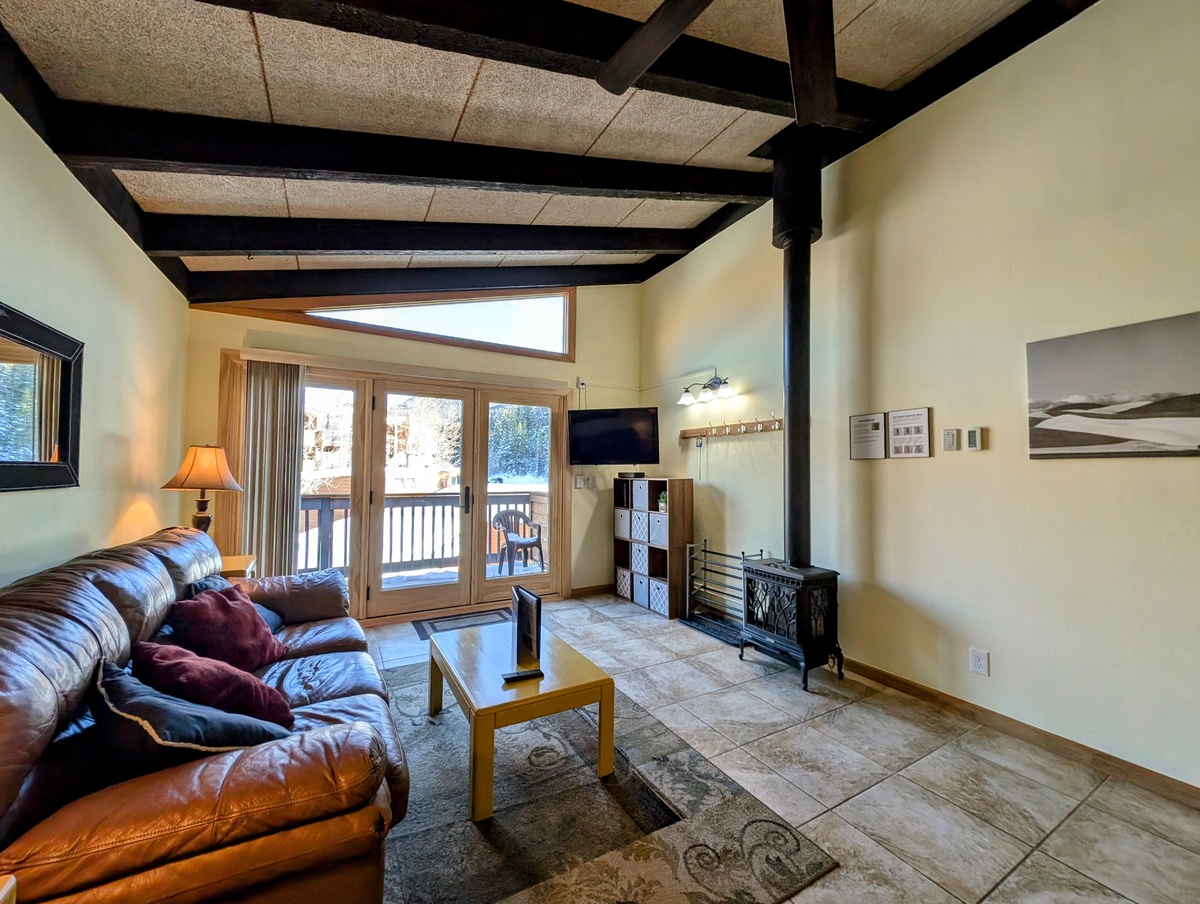 Spacious living room with lots of natural light