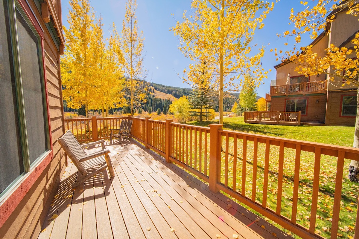 Slopeside views from the private deck #fall