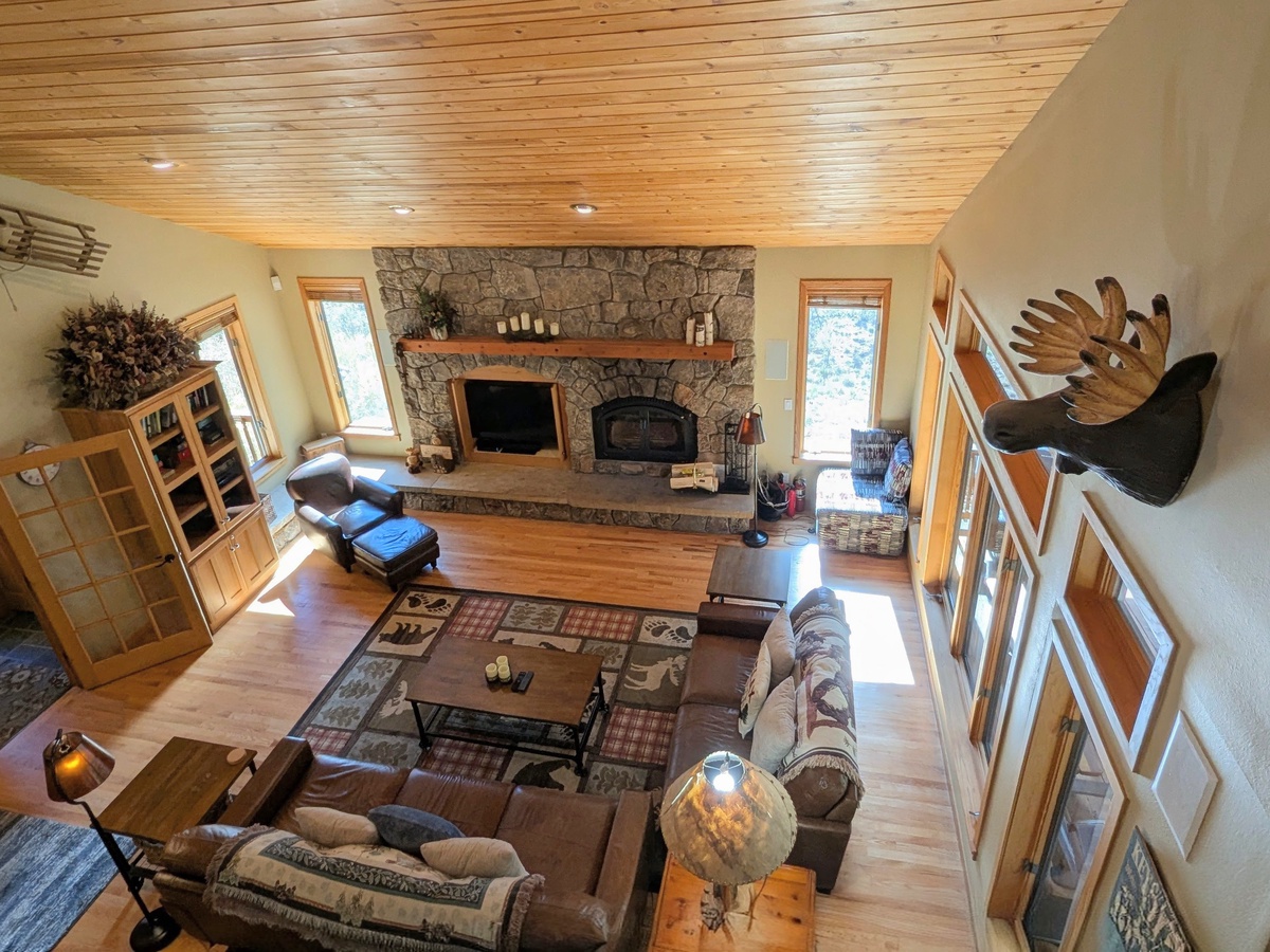 Overlooking the living room