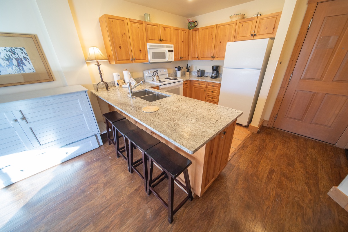 Extra seating at the breakfast bar