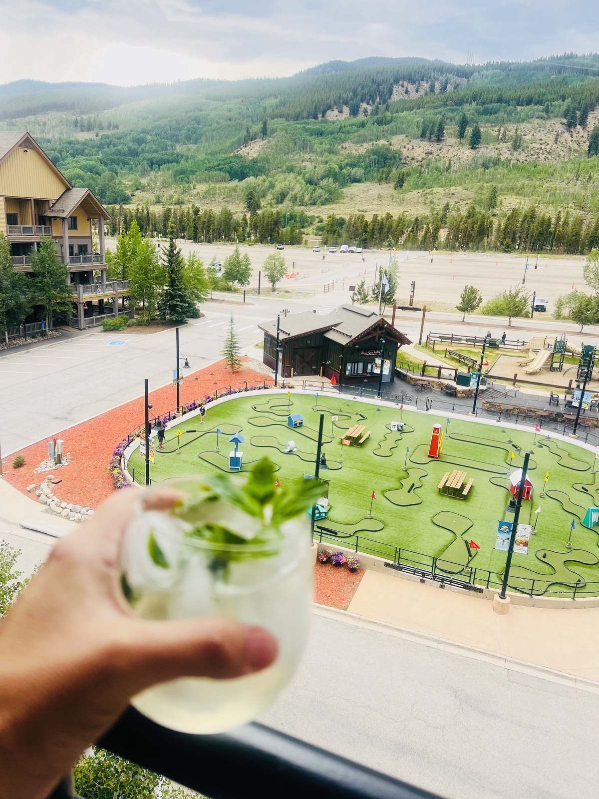 Relax with a cold drink, while taking in the views