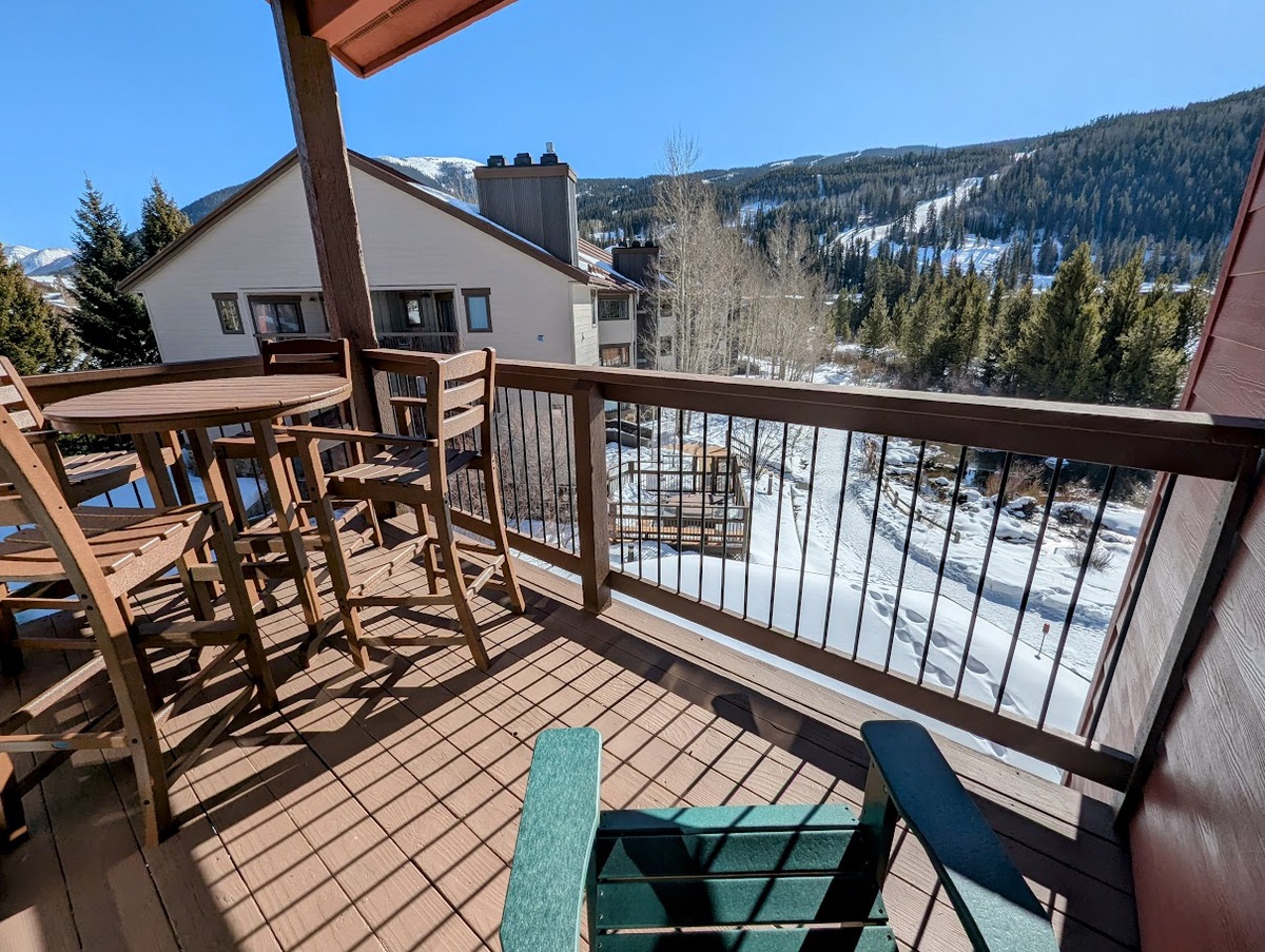 Private balcony with ski slope views! #winter