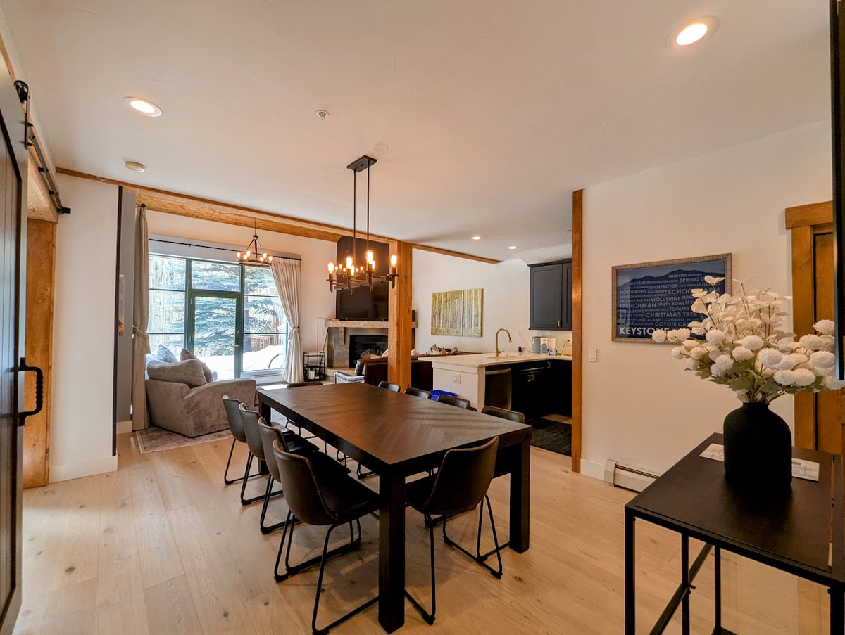 Spacious dining area