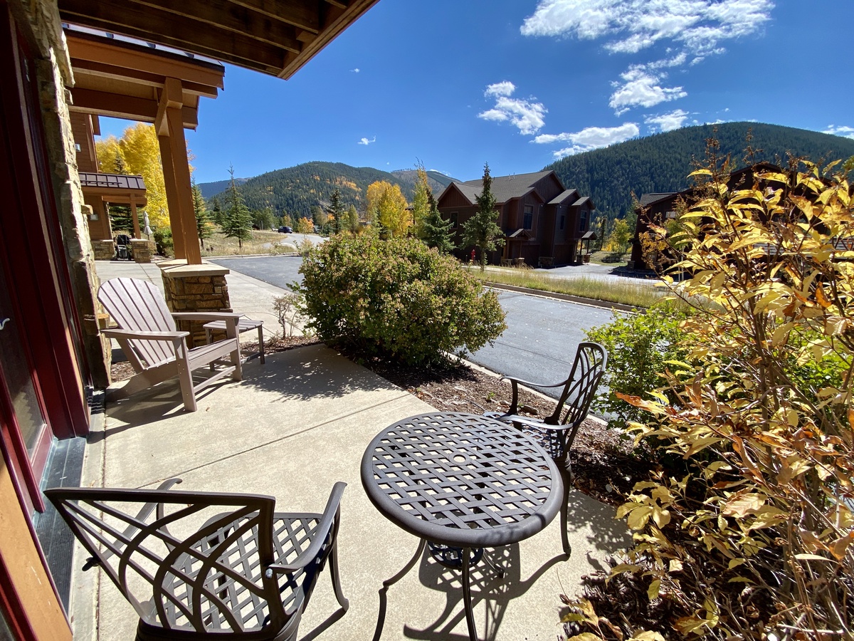 Ground level patio perfect for enjoying the views #fall