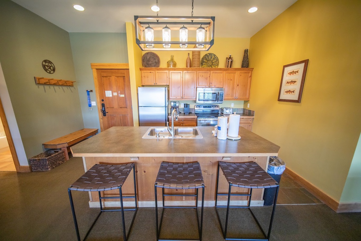 Convenient bar stool seating