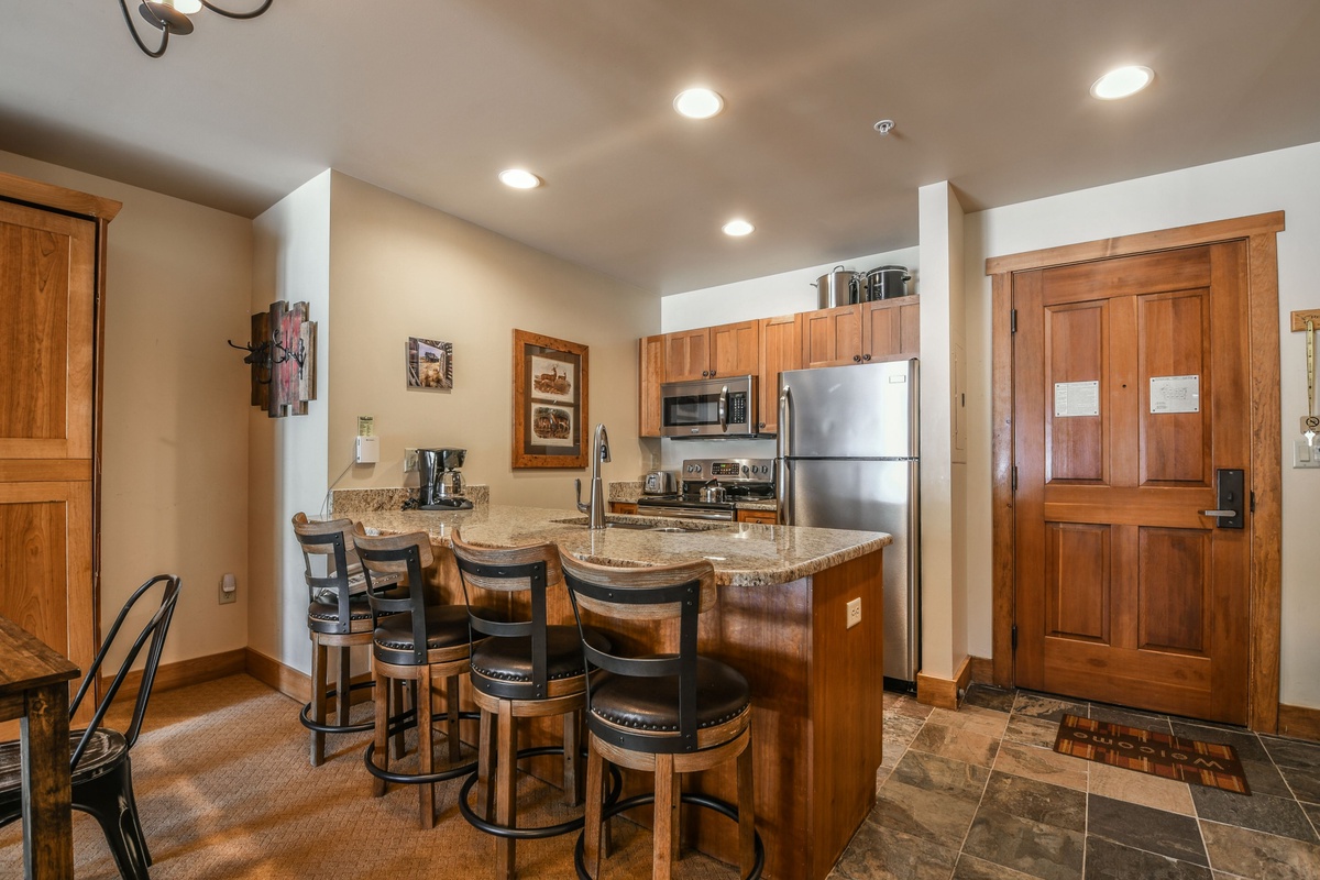 Kitchen with a breakfast bar