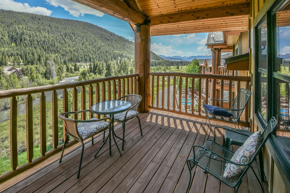 Large private balcony with Mountain views! #summer