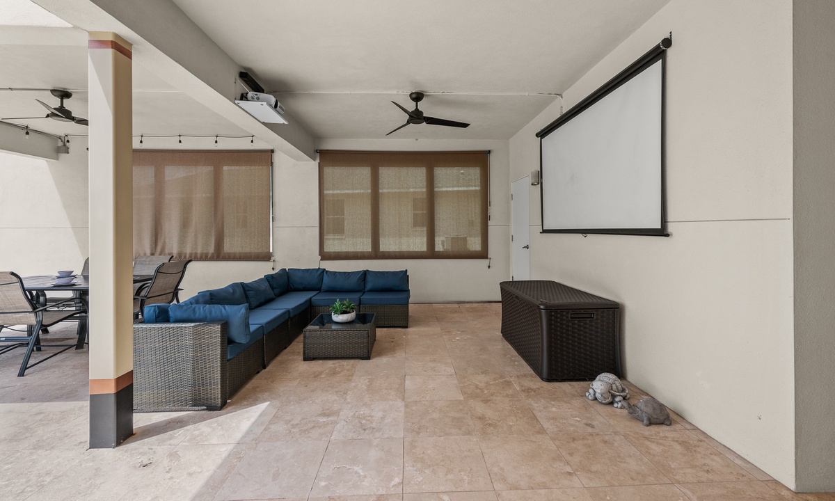Outdoor Living Area - Projector