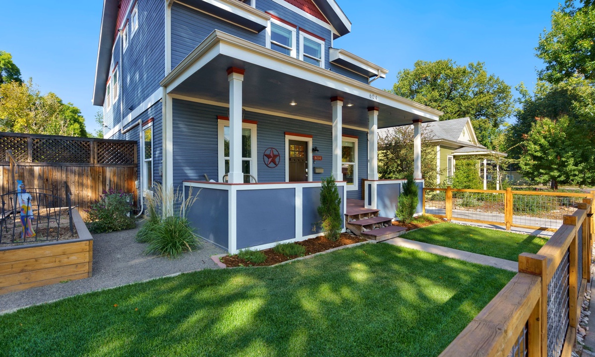 Front Porch | Fully-fenced Yard & Beautiful Lawn