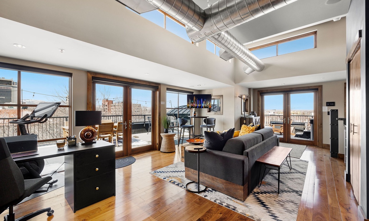 Loft Area | Beautiful views of Fort Collins and the Foothills!