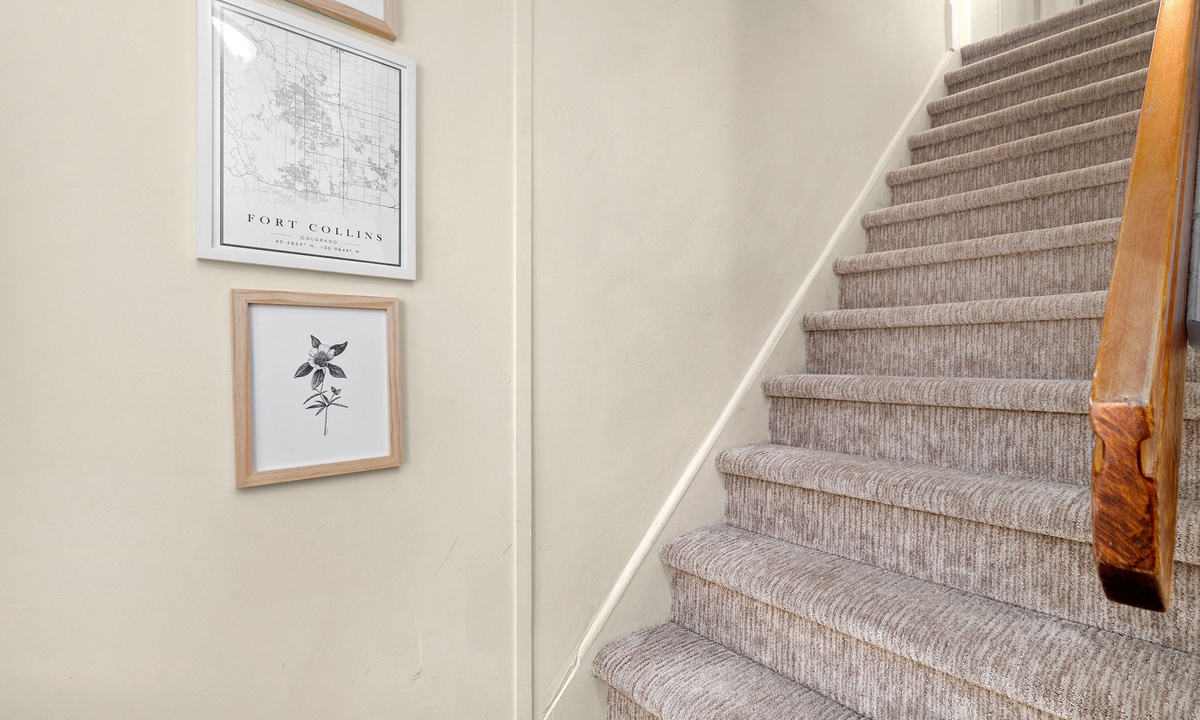 Entryway Stairs | The entire apartment is on the second level of the home!