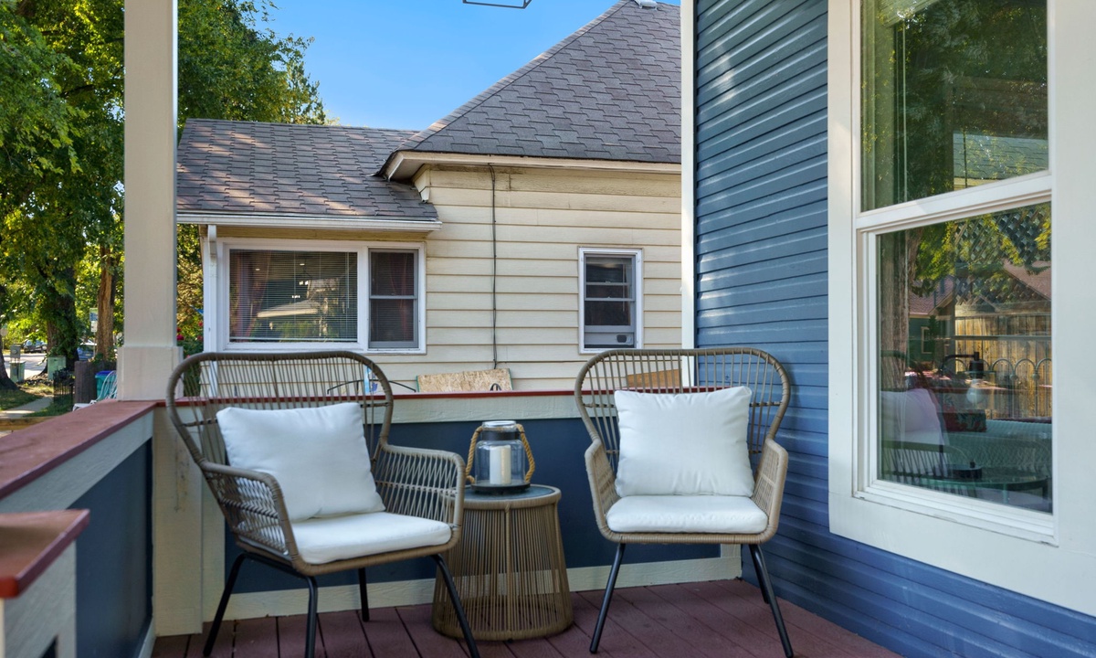 Covered Front Porch | Immerse yourself in the neighborhood and sip your coffee on the front porch!
