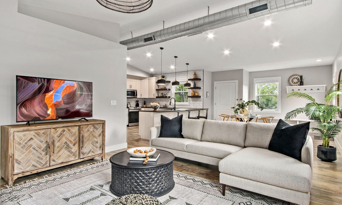 Open Concept | Living Room with Smart TV
