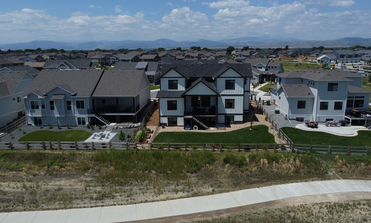 Aerial View | Just steps from the neighborhood walking trail!