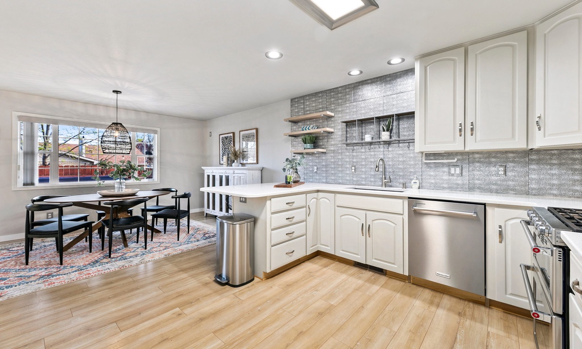 Chef's Kitchen with Stainless Steel Appliances