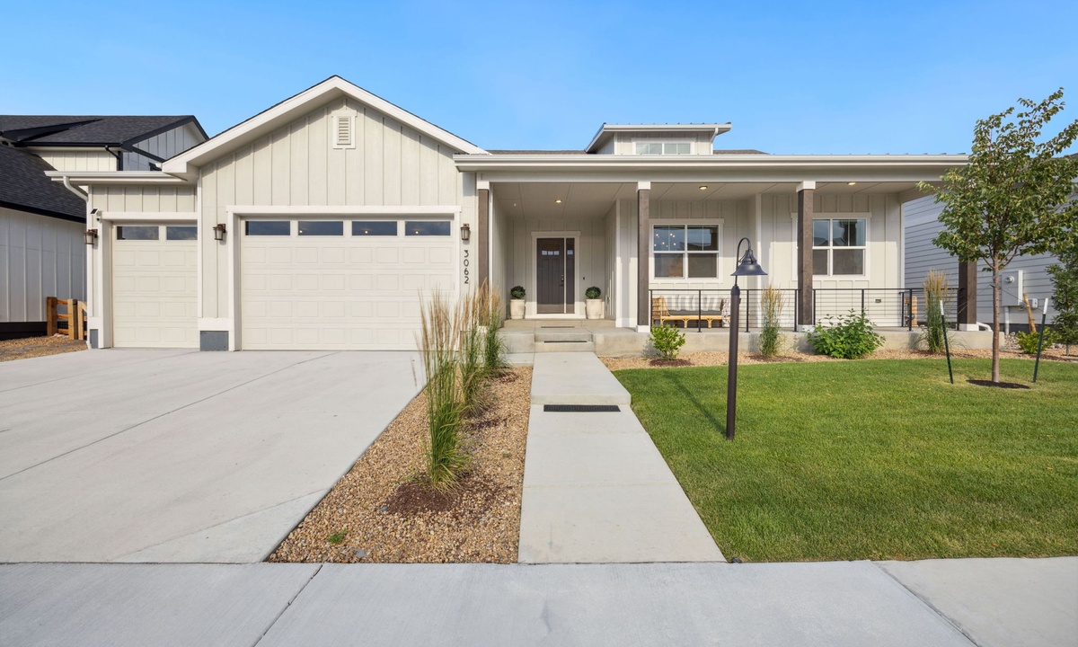 Parking Area | Welcome to our beautiful lakefront home in Loveland!