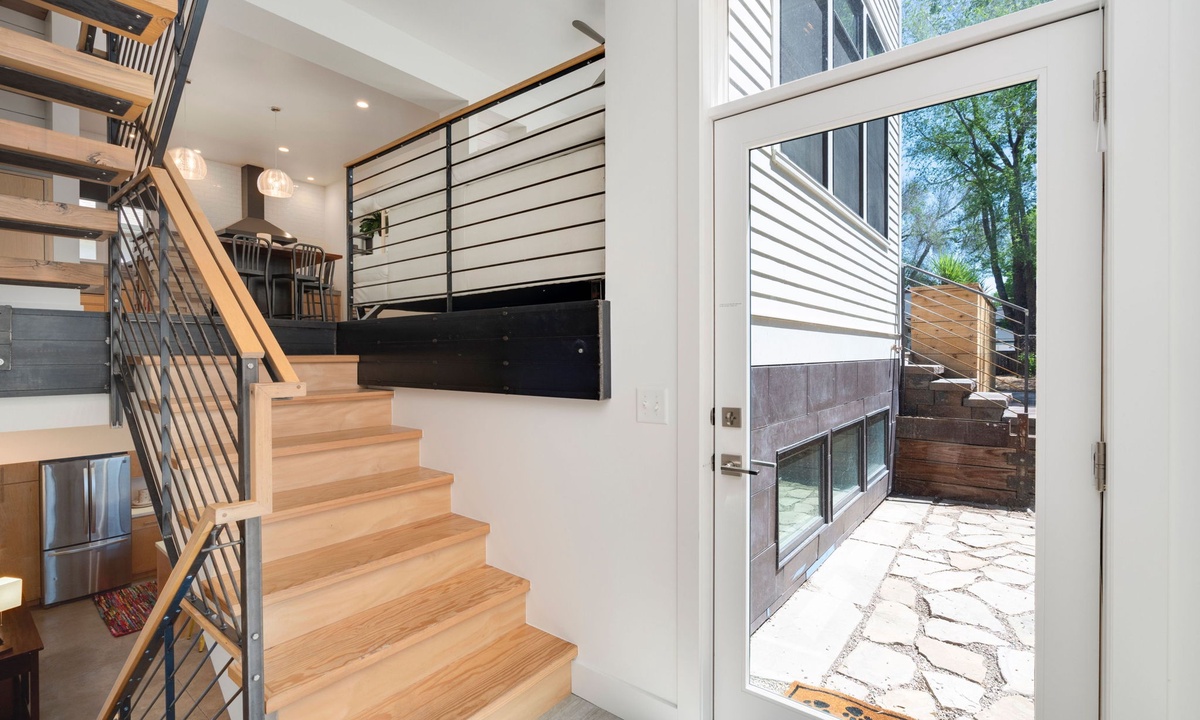 Stairway to the Basement | Easy Access to Back Yard!