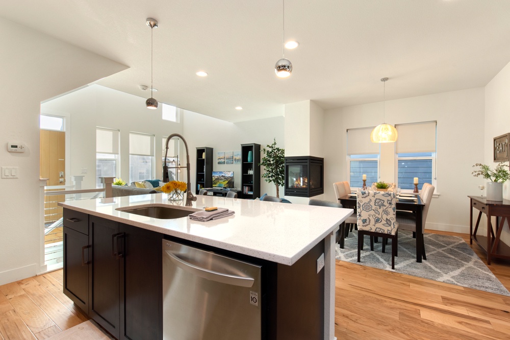 Open Concept | Kitchen, Dining and Living Area