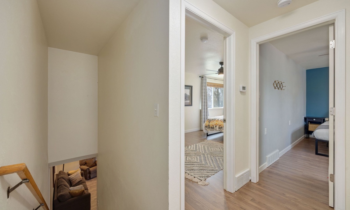 Upper Level | Both King Bedrooms and a 3/4 Bath with Walk-in Shower
