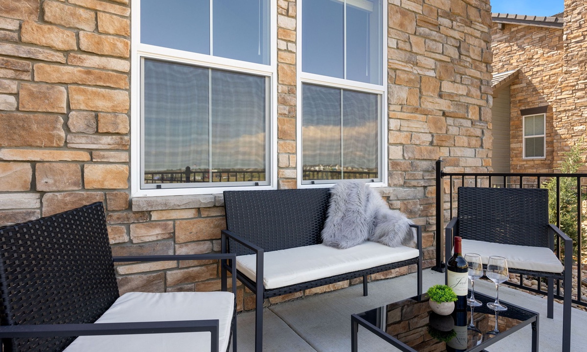 Front Patio | Enjoy a glass of wine in the afternoon shade!
