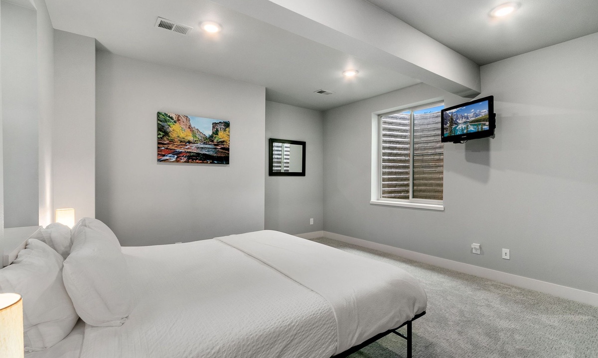 Bedroom 4 | King Bed with Smart TV (basement level)