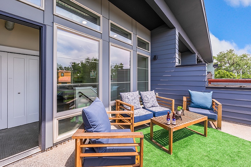Enjoy this awesome rooftop deck with views of the Foothills!