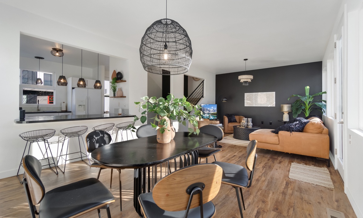 Open Concept | Kitchen, Living and Dining Area
