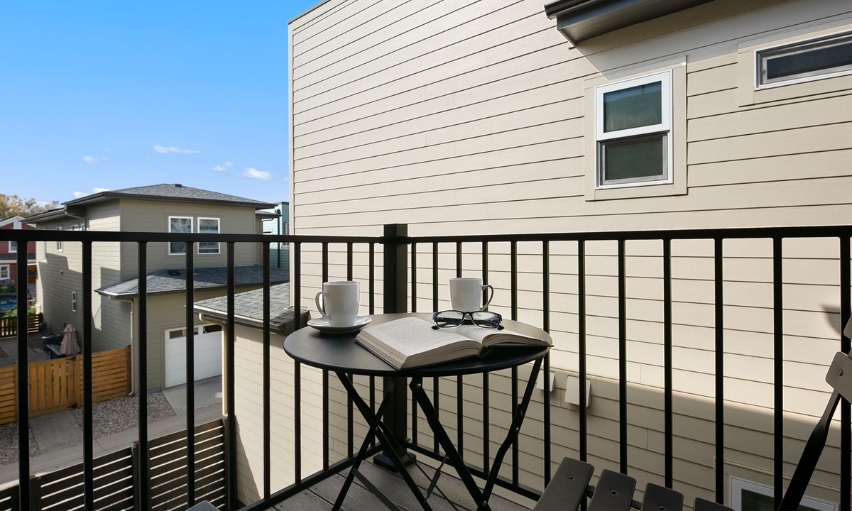 Second-floor Balcony | The perfect spot for morning coffee!
