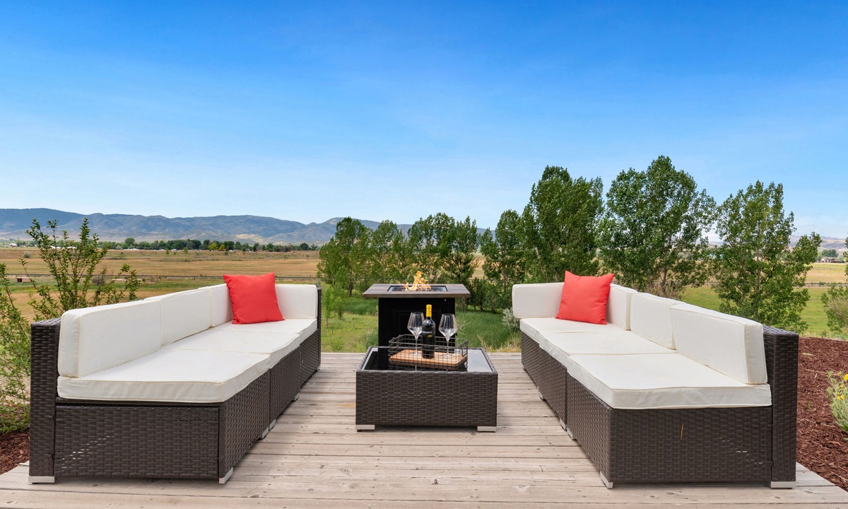 Outdoor Lounge Area | Views of the Foothills!