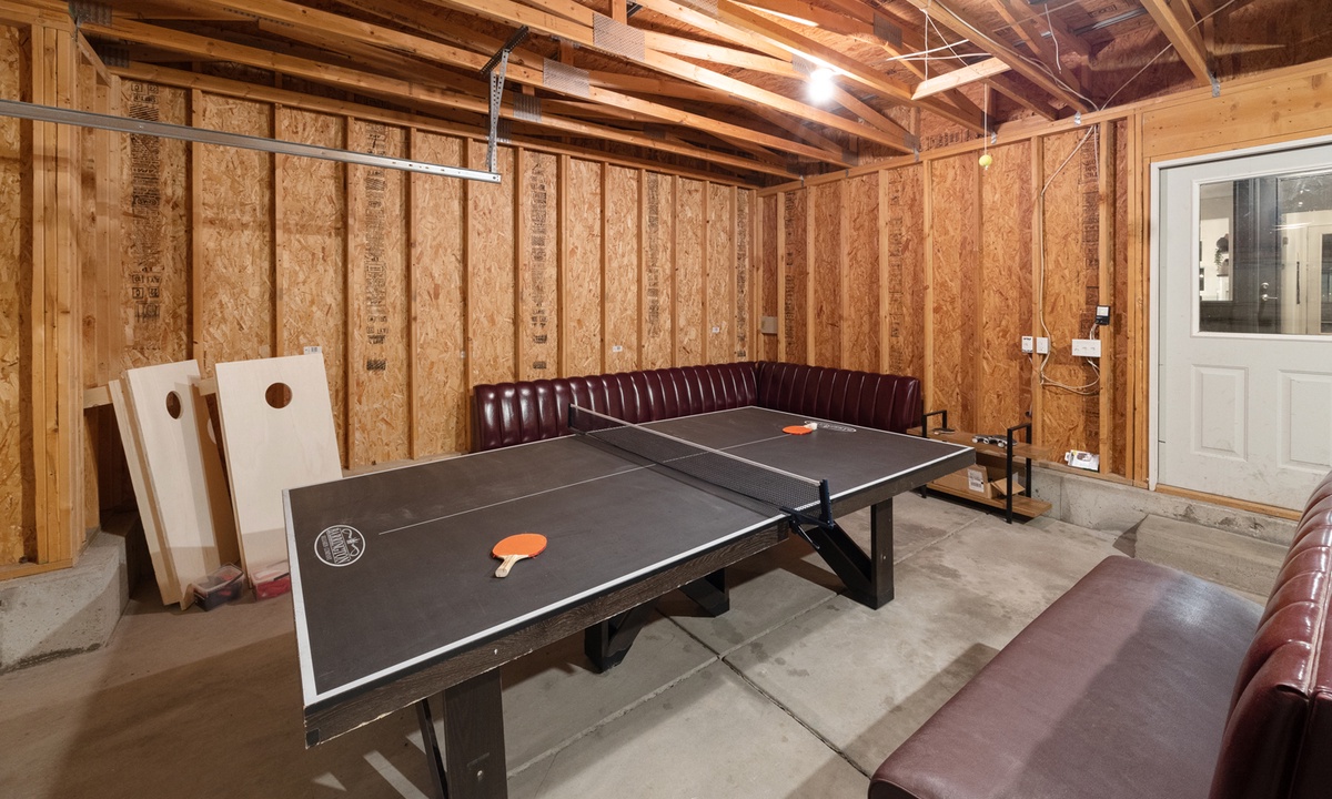 Garage | Ping Pong Table and Cornhole